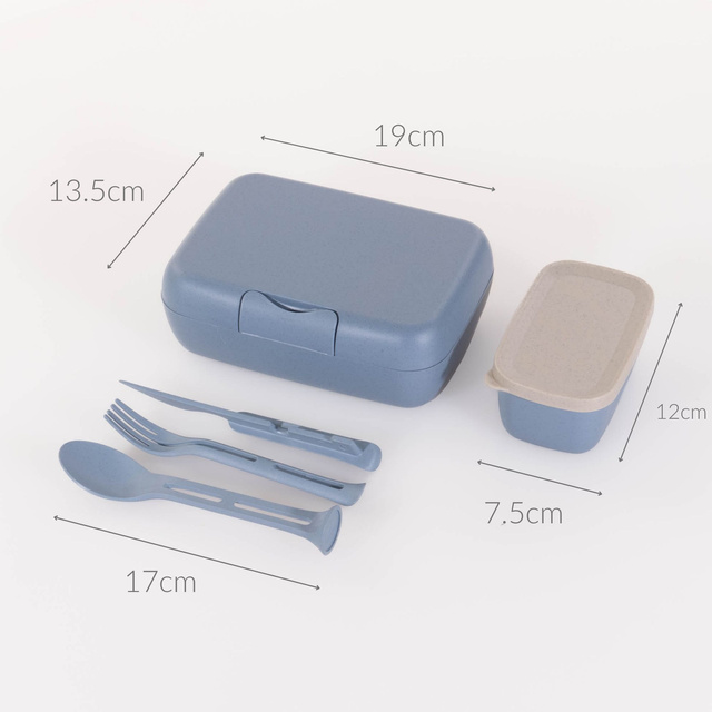  Cutie de prânz cu compartimente CANDY READY + set de tacâmuri, 4 elemente, KOZIOL