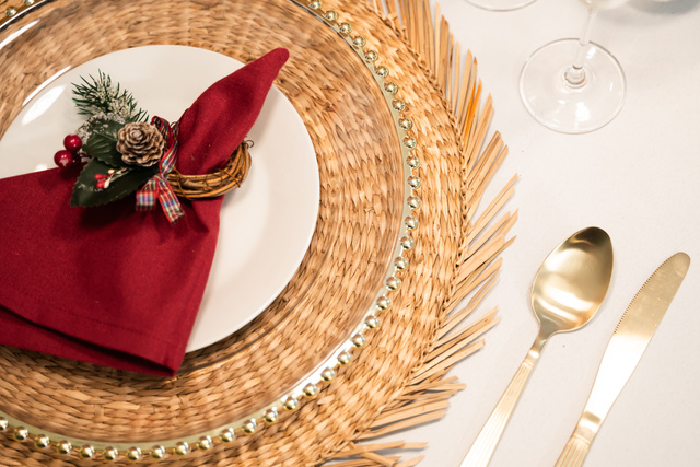 Platou cu margine aurie, Ø 32 cm