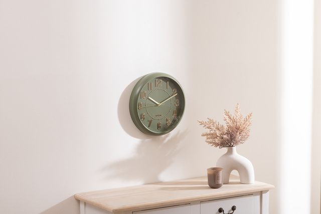 Ceas de perete ALIZEE, Ø 30 cm, verde
