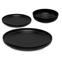 Serviciu de masa gresie neagra, 18 elemente