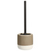 Perie WC cu recipient ceramic THE PASTELS, Ø 11,6 x 38 cm, taupe