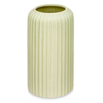 Vaza ceramica cu striatii, verde, inaltime 40 cm
