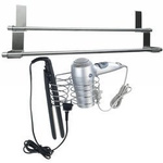 Suport pentru uscător de păr CLASIC cu suport dublu pentru prosoape, WENKO