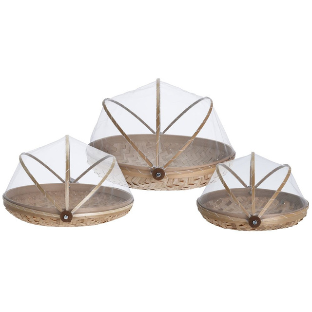 Coș de pâine din fibră de bambus, recipient practic pentru alimente pentru bucătărie.