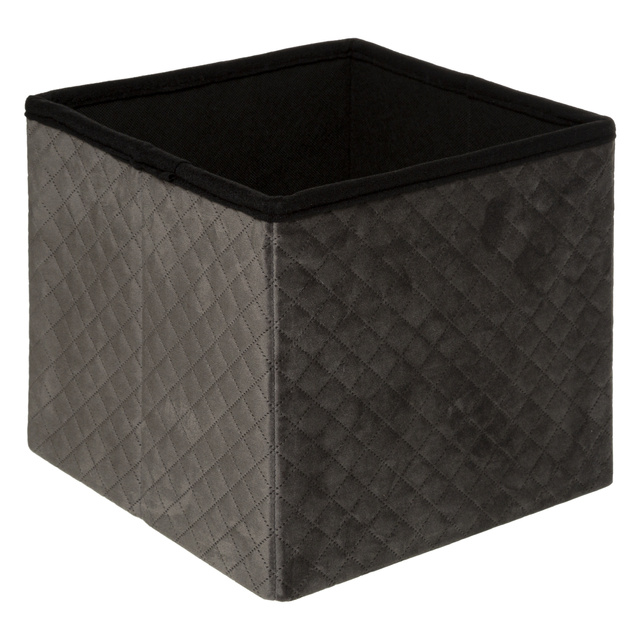 Puf pliabil cu compartiment de depozitare, 31 x 30 x 31 cm, velur