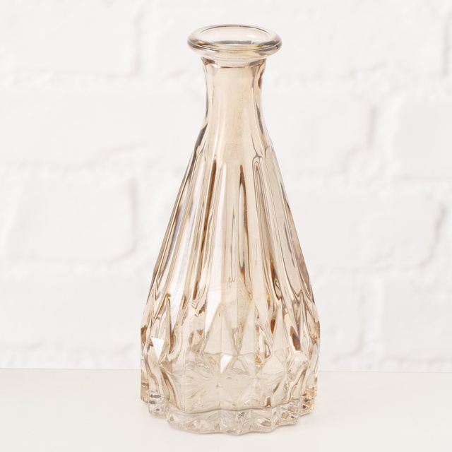 Set de decor din sticlă CHERIN, sfeșnice și vază