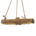 Ghiveci suspendat din bambus si ratan, Ø 20 x 40 cm