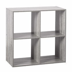 Raft decorativ pătrat, 4 compartimente, 68 x 68 cm