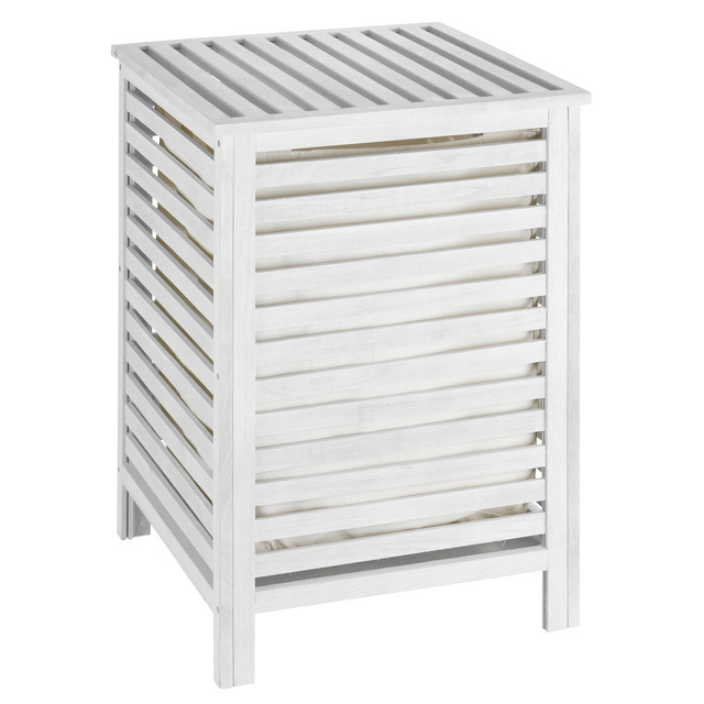 Cos de rufe, Wenko Norway, Lemn, 65 L, Alb