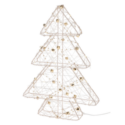 Brad de Crăciun din sârmă, figură cu LED de 30 cm