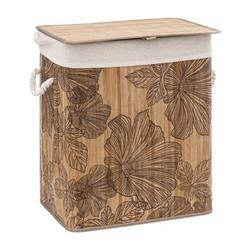 Cos de rufe BAMBOO cu motiv floral, 60 l
