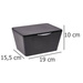 Cutie depozitare BRASIL, Negru, 19x15.5x10 cm, WENKO