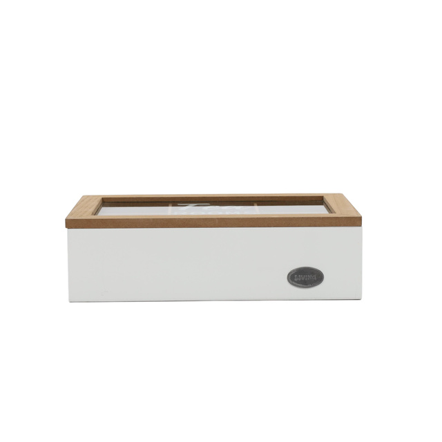 Recipient pentru ceai cu compartimente TEA ROOM, 23 x 15,5 x 8 cm