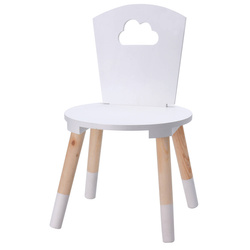 Scaun pentru copii, din lemn, alb
