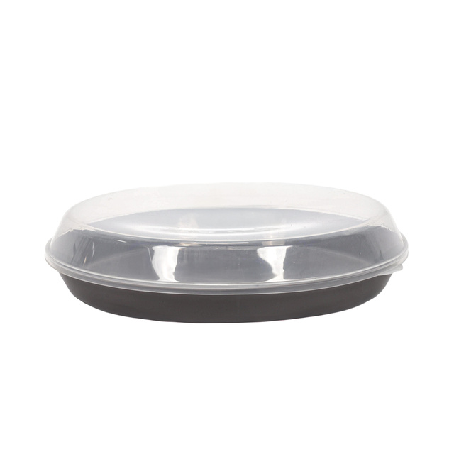 Tava din plastic cu capac, Ø 35,5 x 8,5 cm