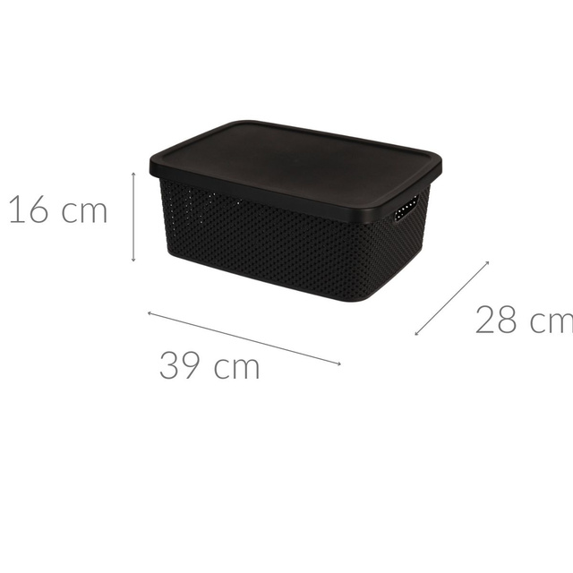 Recipient plastic cu capac inchis, 13 l