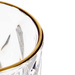 Set 6 pahare pentru apă cu margine aurie, 254 ml