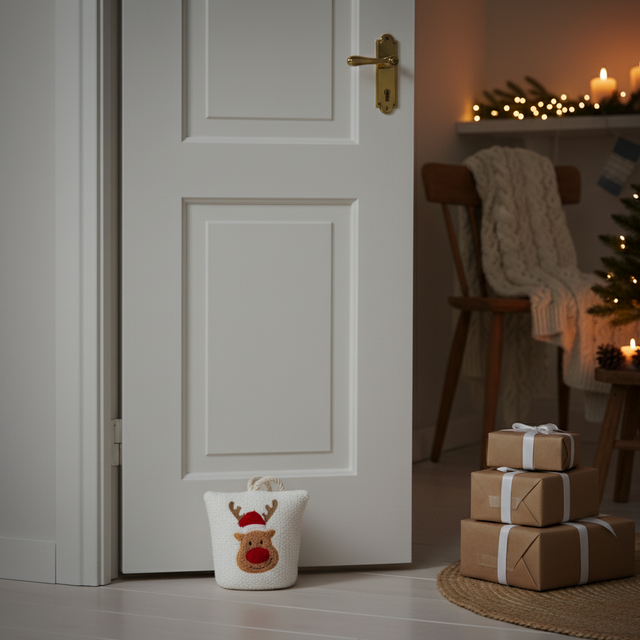 Opritor pentru ușă cu model sărbătoresc, ren.