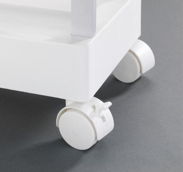 Polita etajera multifunctionala cu roti 3 rafturi MINO, Alb, WENKO