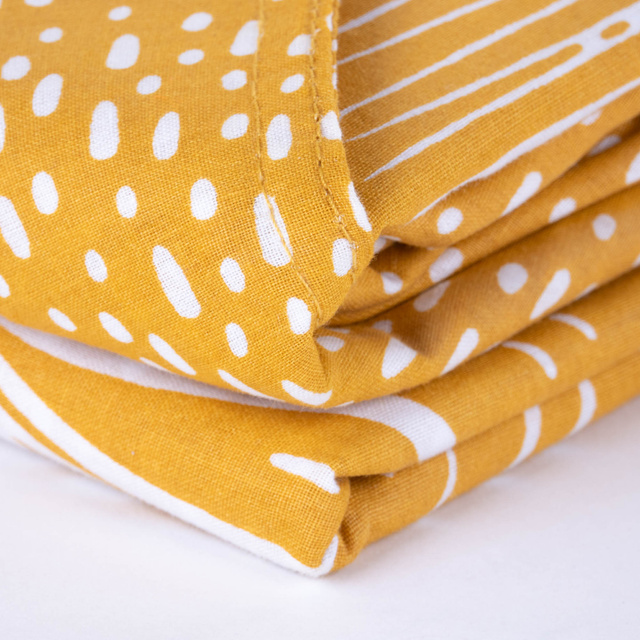 Set lenjerie de pat din bumbac Tropical Vibe, reversibila, 220 x 240 cm