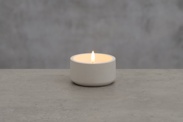 Lumânare LED din ceară cu flacără 3D, Ø 10 cm, model 1