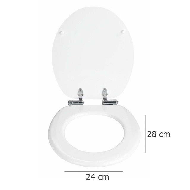 Capac de toaleta clasic din MDF cu inchidere lenta, WENKO