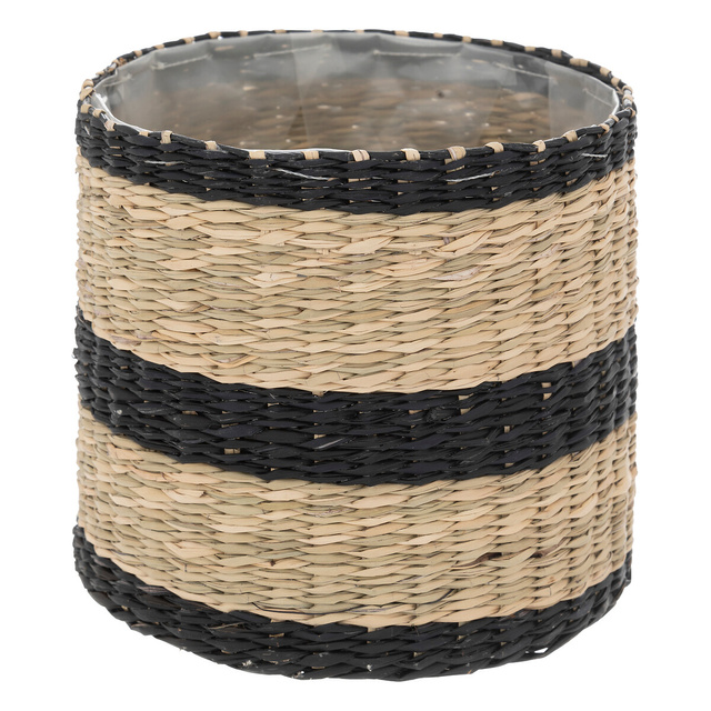 Set ghivece de flori din paie tesute, 2 buc.