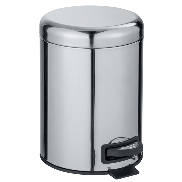 Cos de gunoi LEMAN, argintiu, 5 L, Wenko