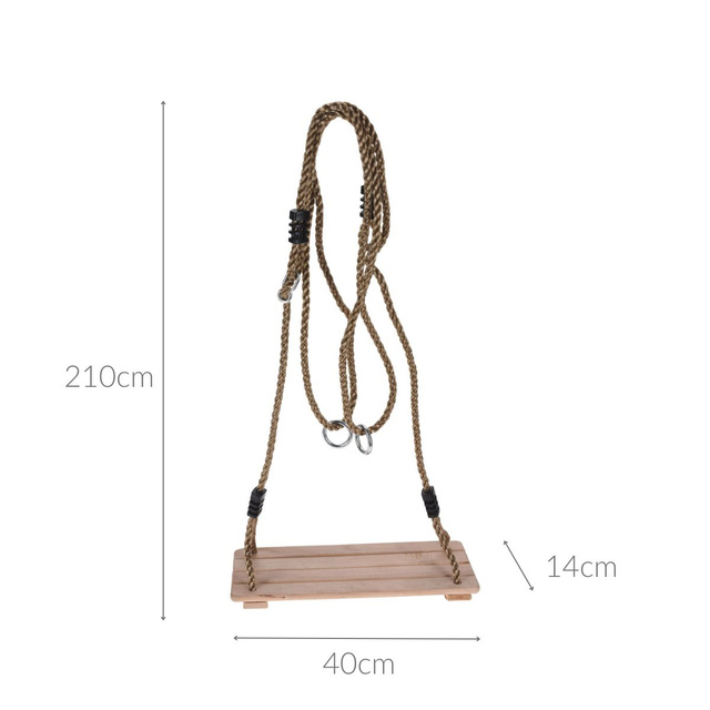 Leagan pentru copii WOOD cu scaun din lemn 40 x 16 cm