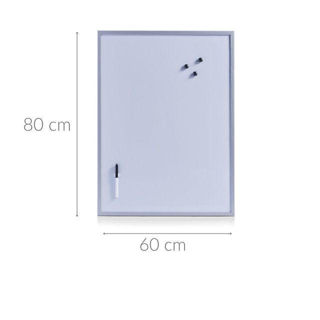 Tabla magnetica, Alb, 60x80 cm, Zeller