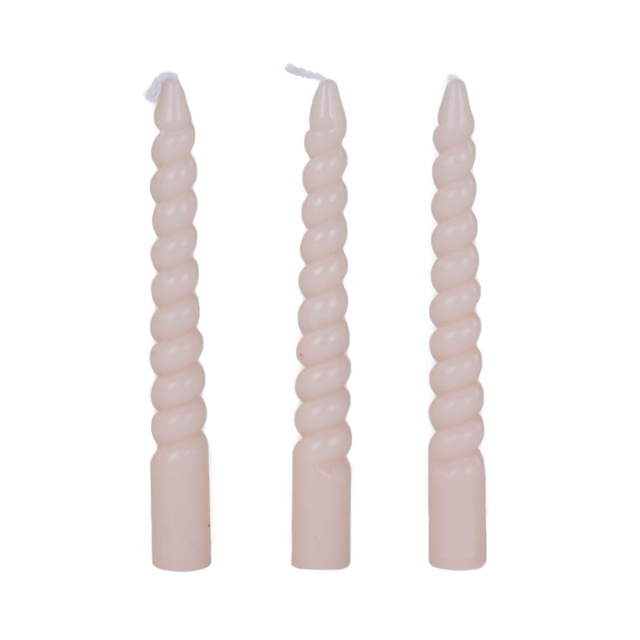 Lumânări spirale de masă din parafină, 10 cm