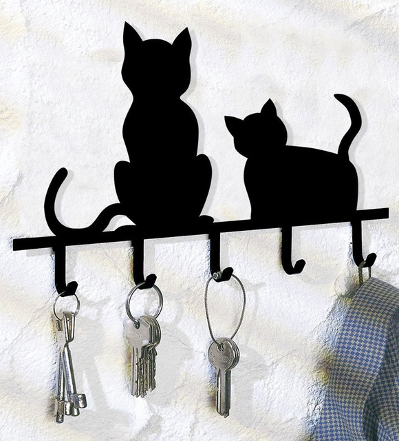 Suport pentru chei PISICI - 5 cârlige incluse