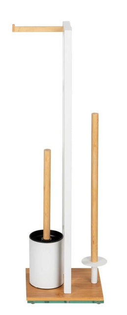 Suport hârtie igienică și perie WC RIVALTA, 3în1