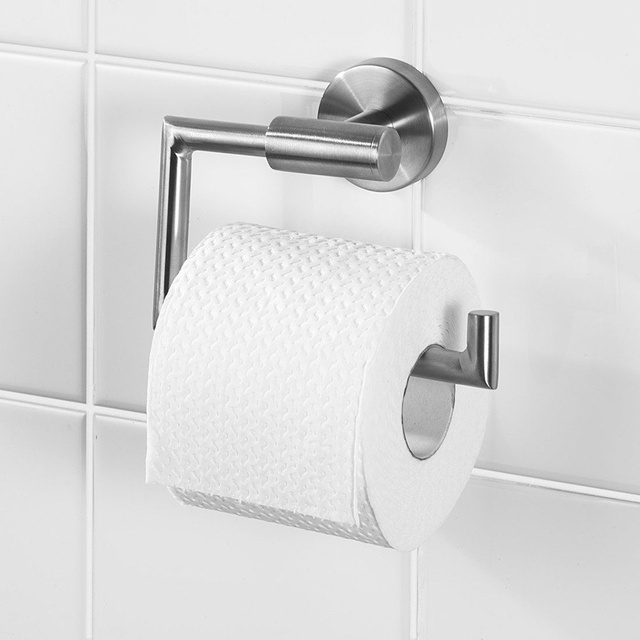 Suport pentru hârtie igienică BOSIO MATT - oțel inoxidabil, WENKO, argintiu mat.