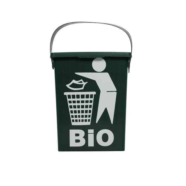 Recipient pentru deșeuri organice cu logo BIO, cu mânere, 5 l