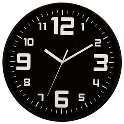 Ceas de perete rotund  30 cm, Negru