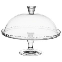 Suport pentru tort din sticla cu capac, 32 cm