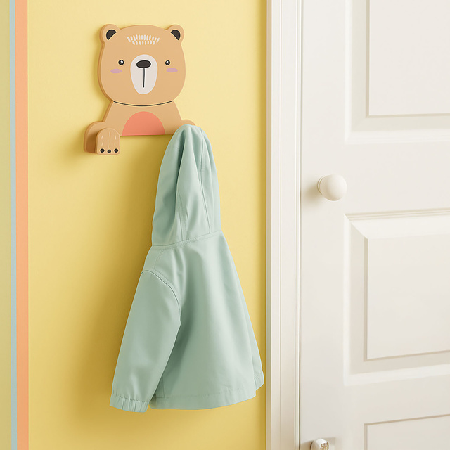 Umeraș pentru haine în camera copilului, animal cu lăbuțe, 14 x 4,5 x 17 cm