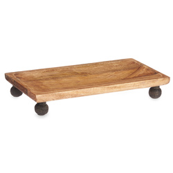 Suport din lemn de mango, pentru ghiveci, cu picioare decorative