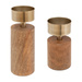 Suport de lumanare din lemn de mango, 2 bucati
