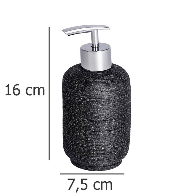 Dispenser sapun lichid, GOA NEO, Negru, 370 ml, Wenko