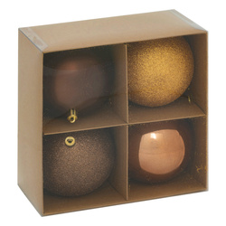 Set de globuri de Crăciun, Ø 10 cm, 4 bucăți