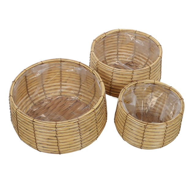 Huse pentru ghivece împletite, 3 buc în diferite dimensiuni