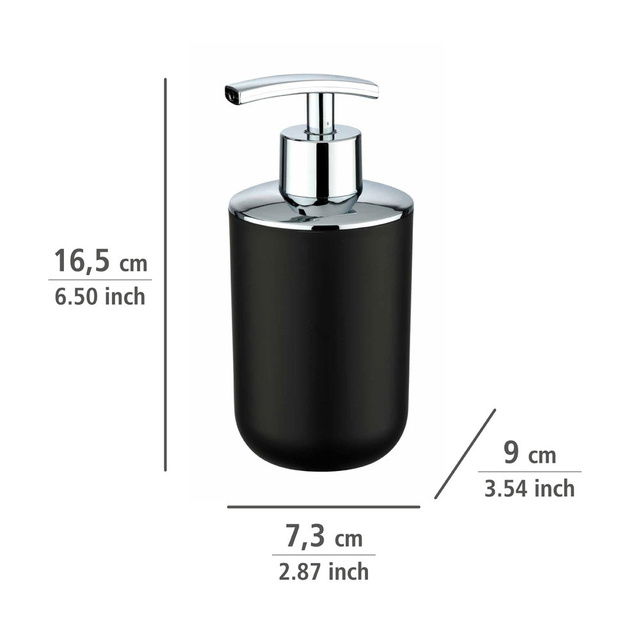Dispenser de săpun BRASIL, 320 ml, WENKO, negru
