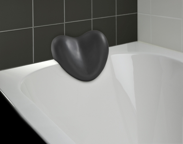 Pernă de relaxare pentru cadă, INIMĂ, WENKO, negru