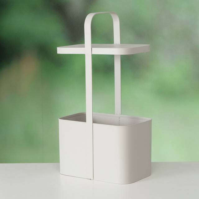 Masuta laterala metalica cu suport pentru ziare SELENA, inaltime 65 cm