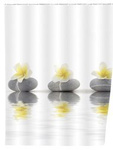 Cortină de duș, textilă, Stones and Flower, 180x200 cm, WENKO, stones and flower