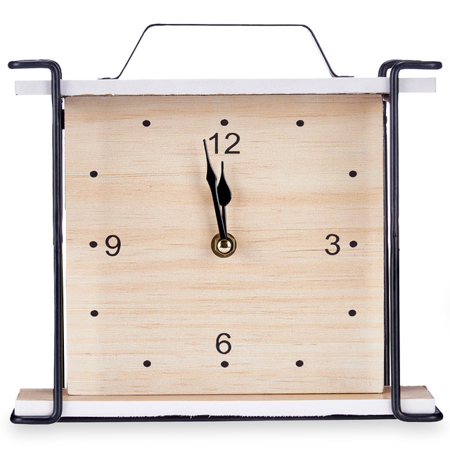 Ceas pentru comoda, cadran patrat, 23 x 21 x 7 cm