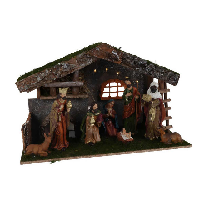 Icoană de Crăciun cu LED, 8 personaje