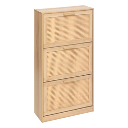 Dulap pentru pantofi îngust și înalt CANE, împletitură vieneză, 60 x 24 x 113 cm